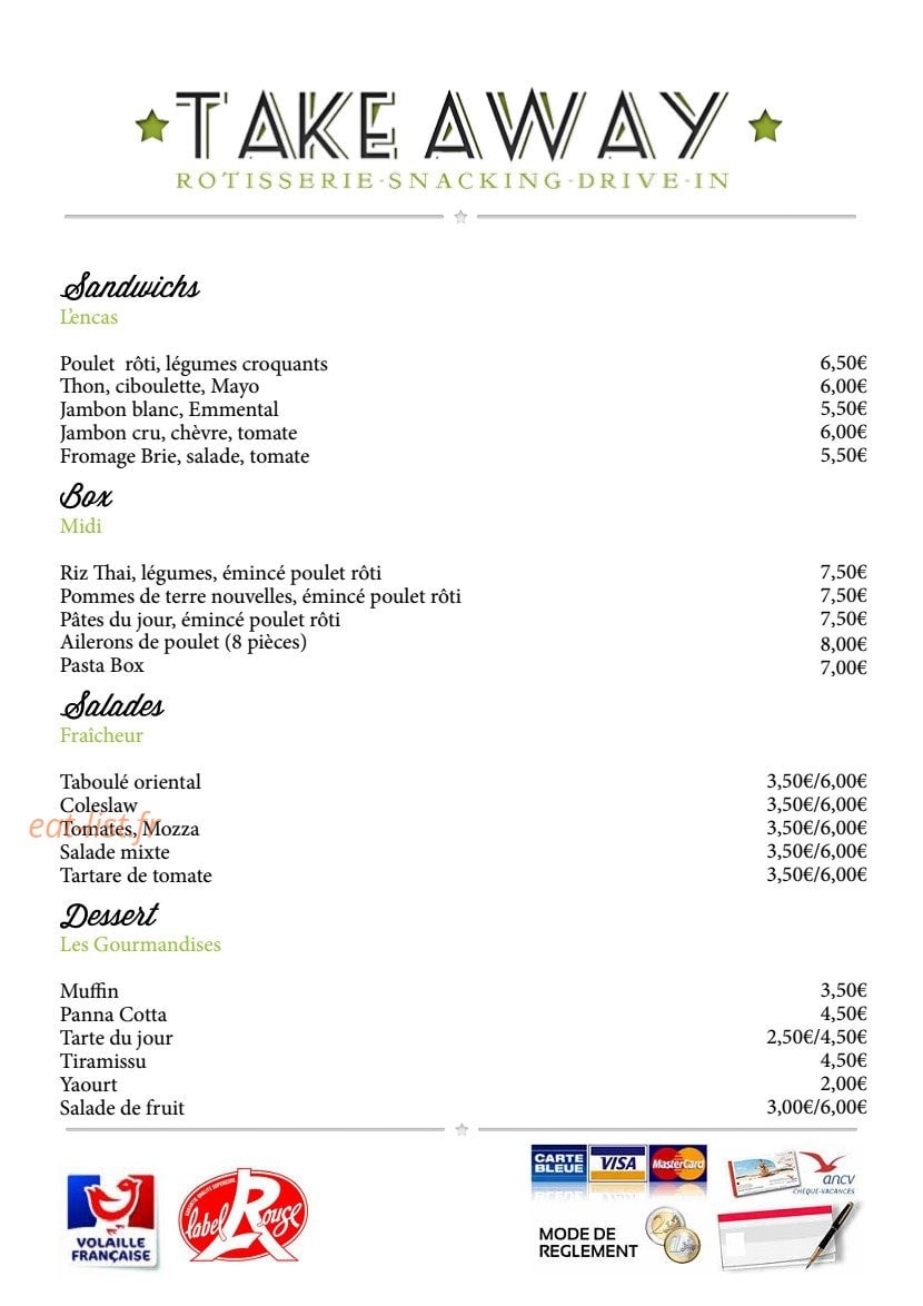 Take Away — carte page 2