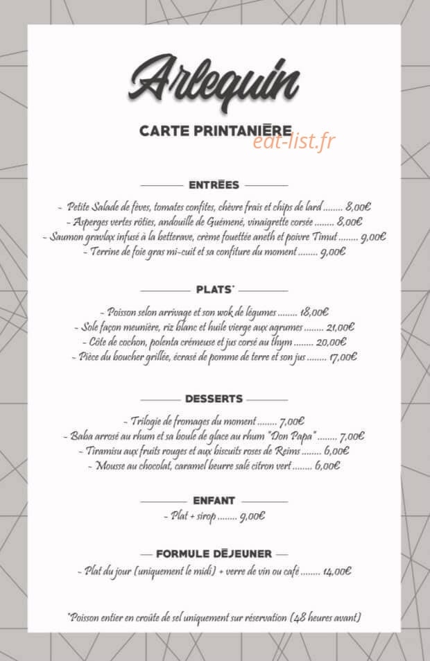 Arlequin — carte page 1