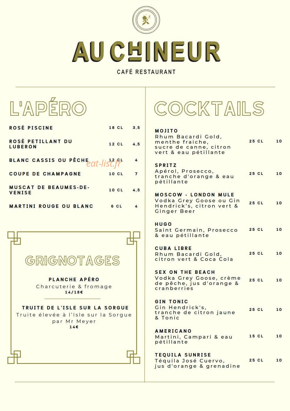 Au Chineur — carte page 3
