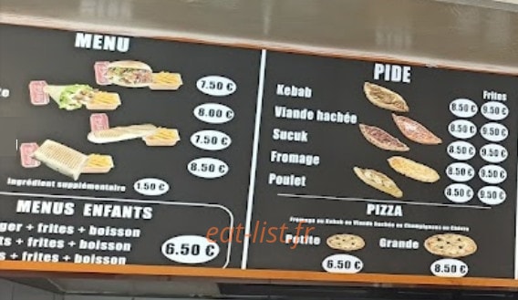 Aylin Döner Kebab — carte page 1