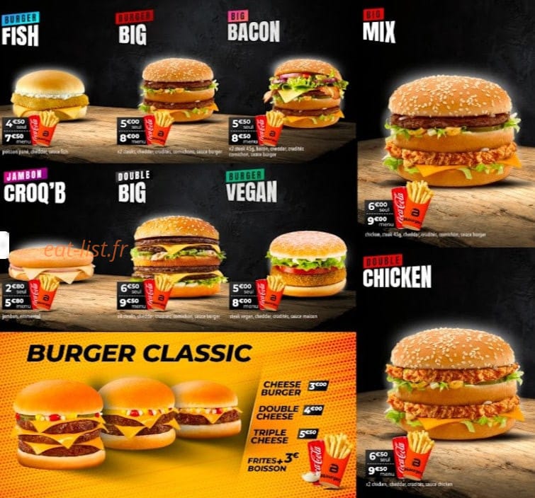 B&Burger — carte page 2