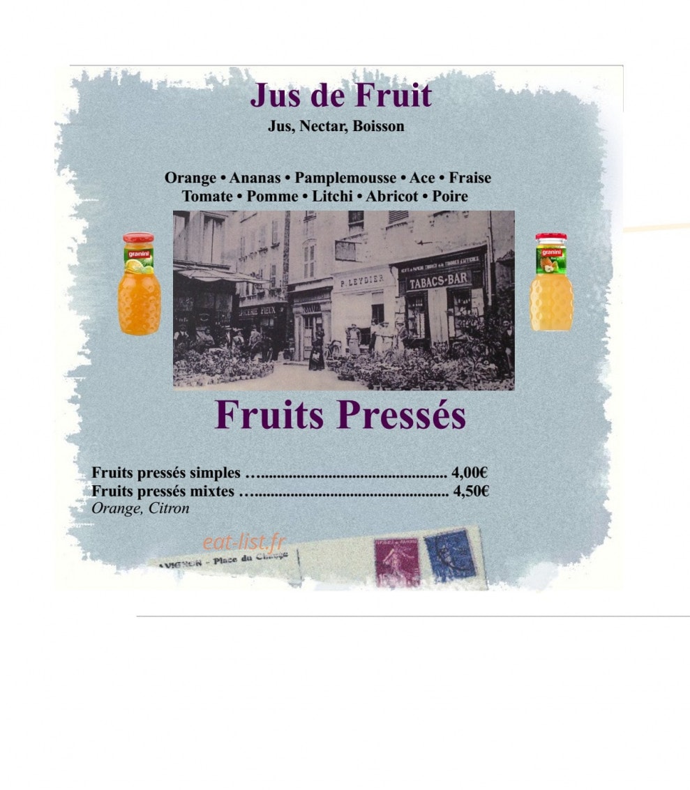 Bar du Change — carte page 3