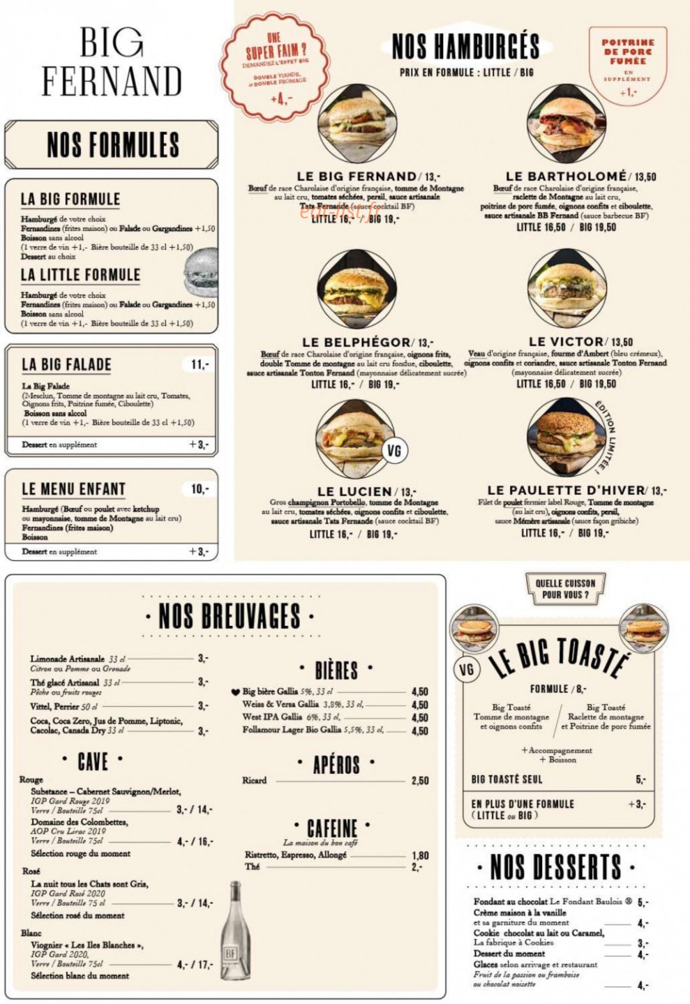 Big Fernand — carte page 1