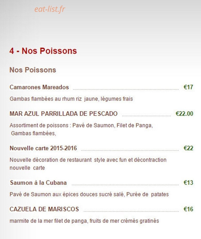 Bodeguita — carte page 4