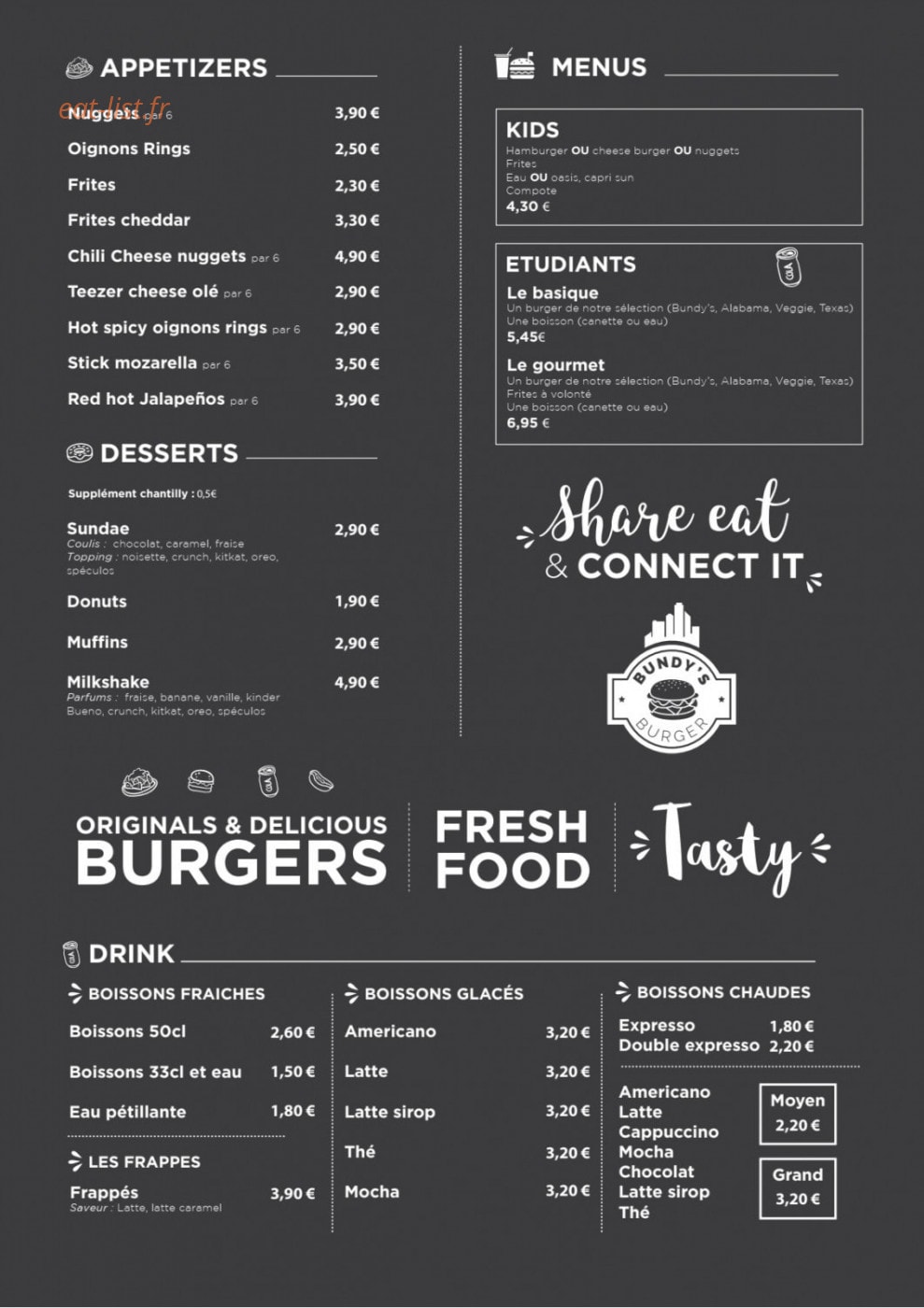 Bundy's Burger — carte page 2