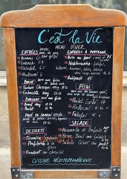 C'est la vie — carte page 1