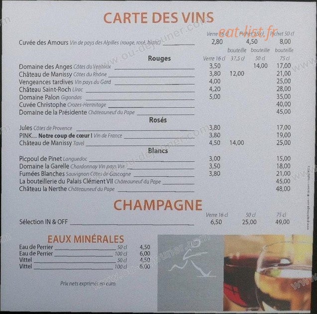 café in & off — carte page 4