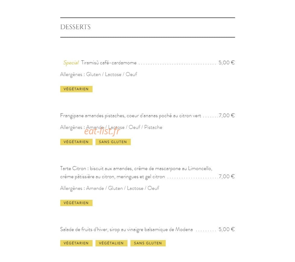 Café Roma — carte page 3