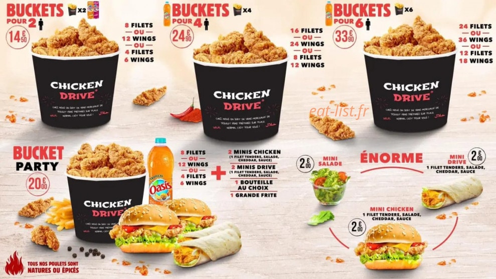 Chicken Drive — carte page 2