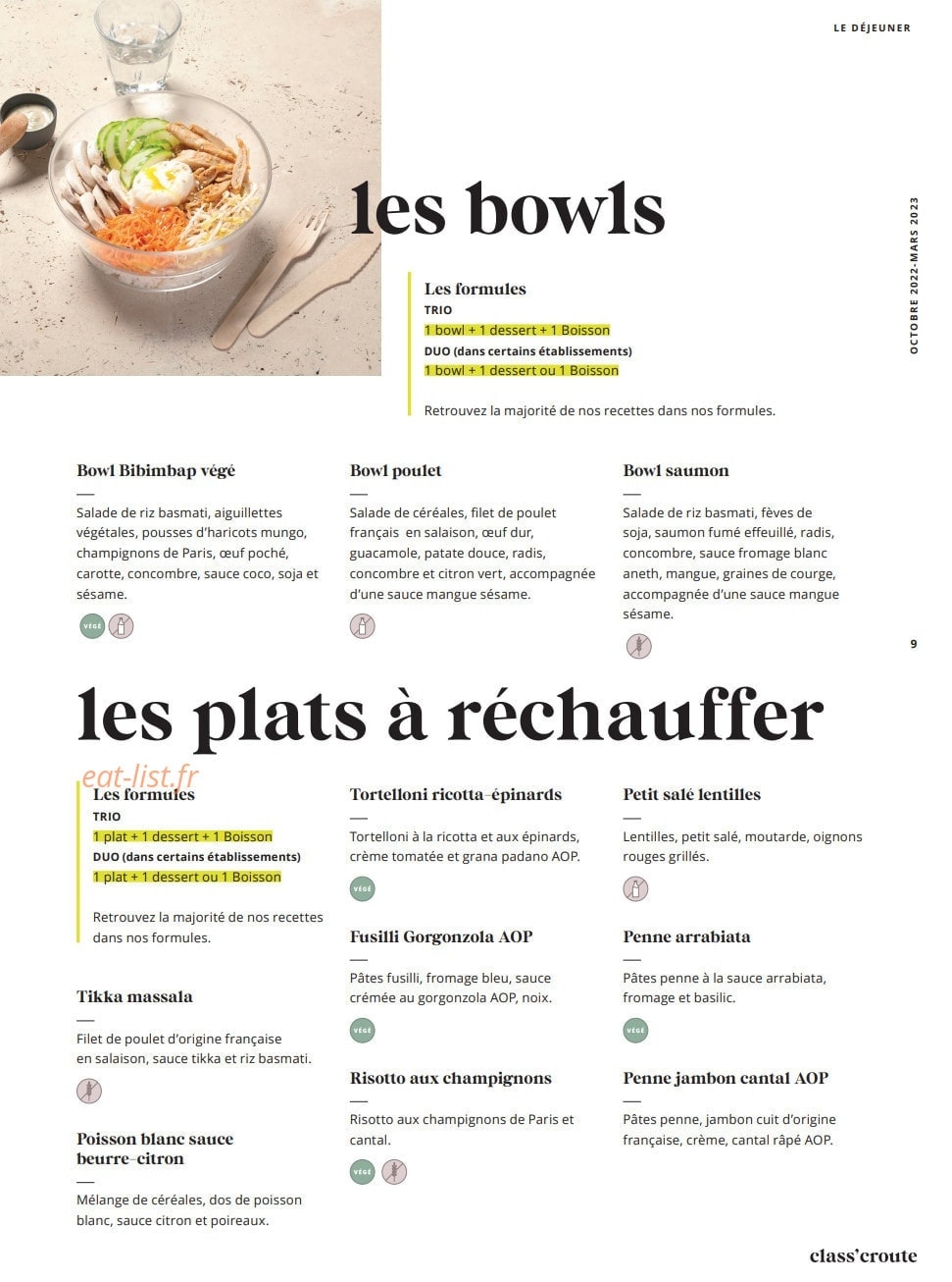 Class'croute — carte page 7