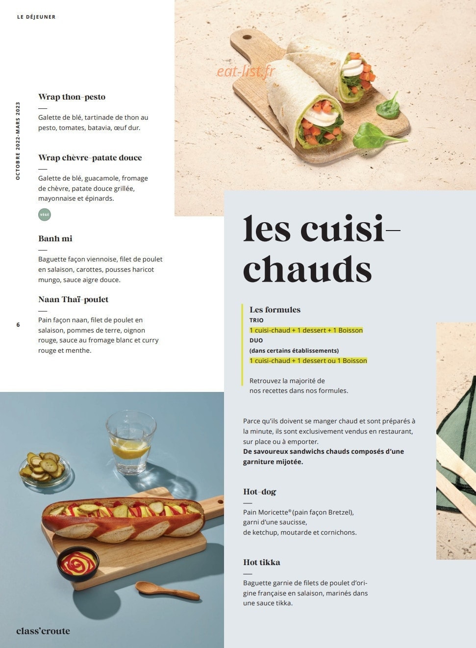 Class'croute — carte page 4
