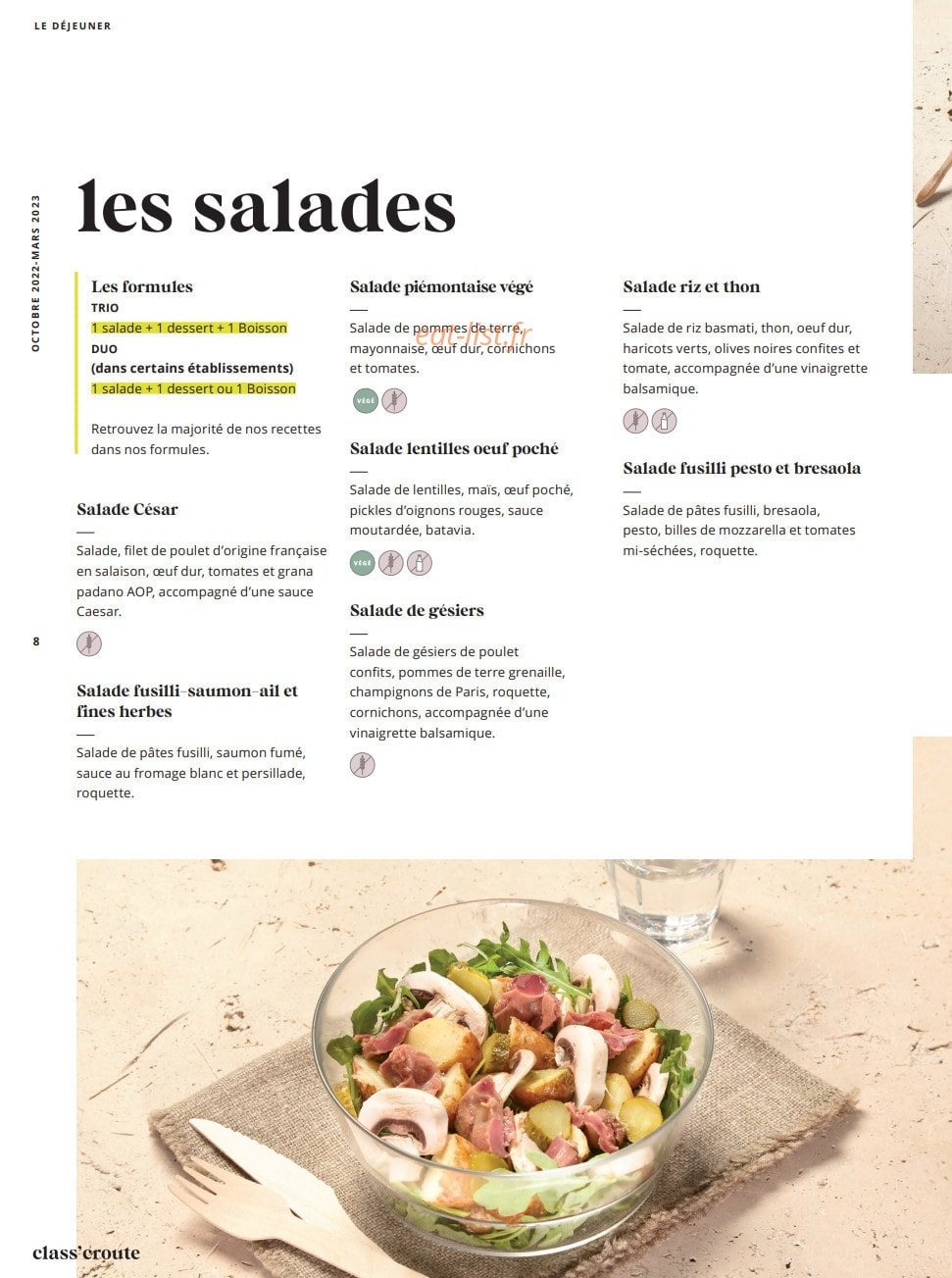 Class'croute — carte page 6