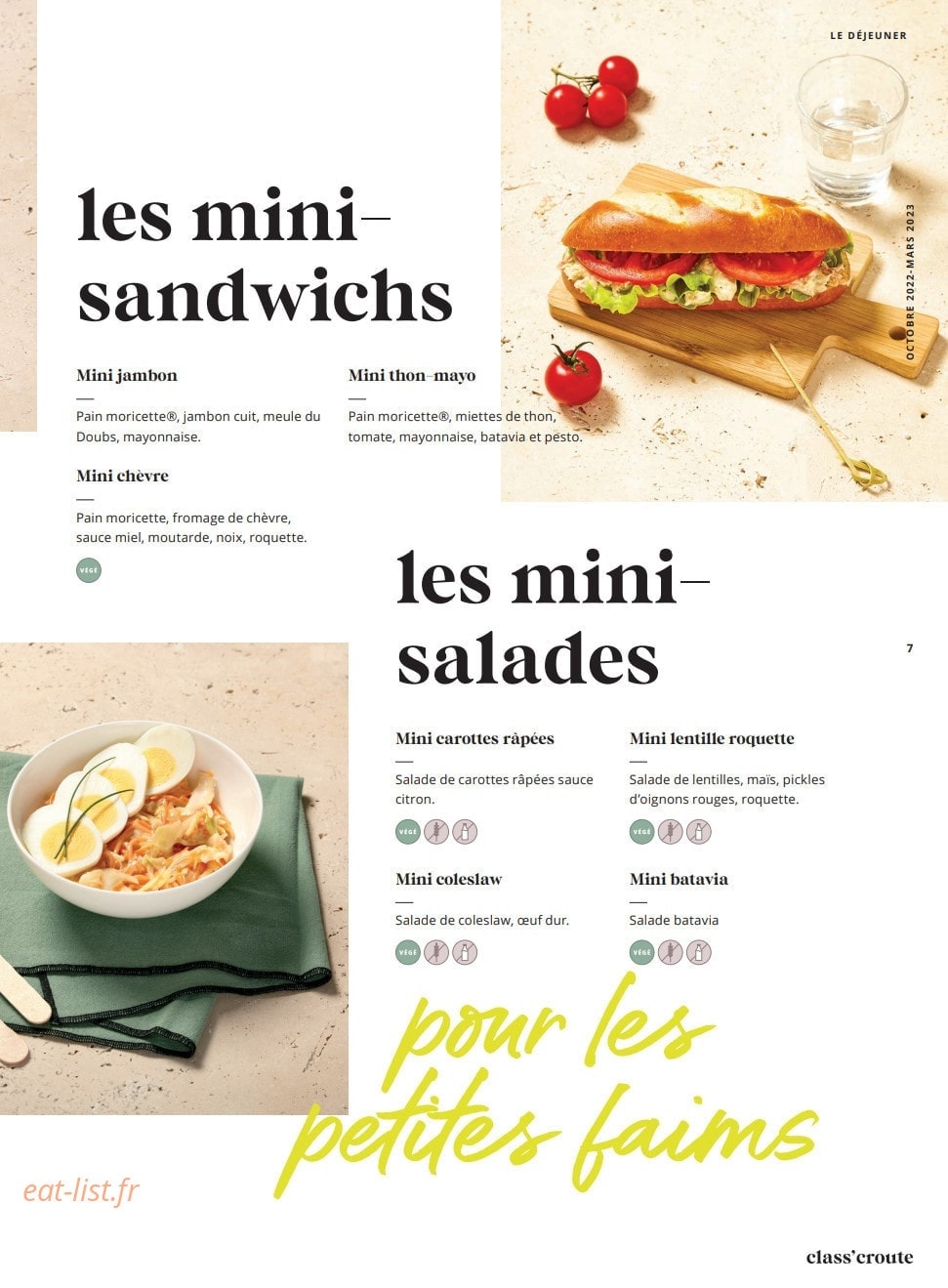 Class'croute — carte page 5