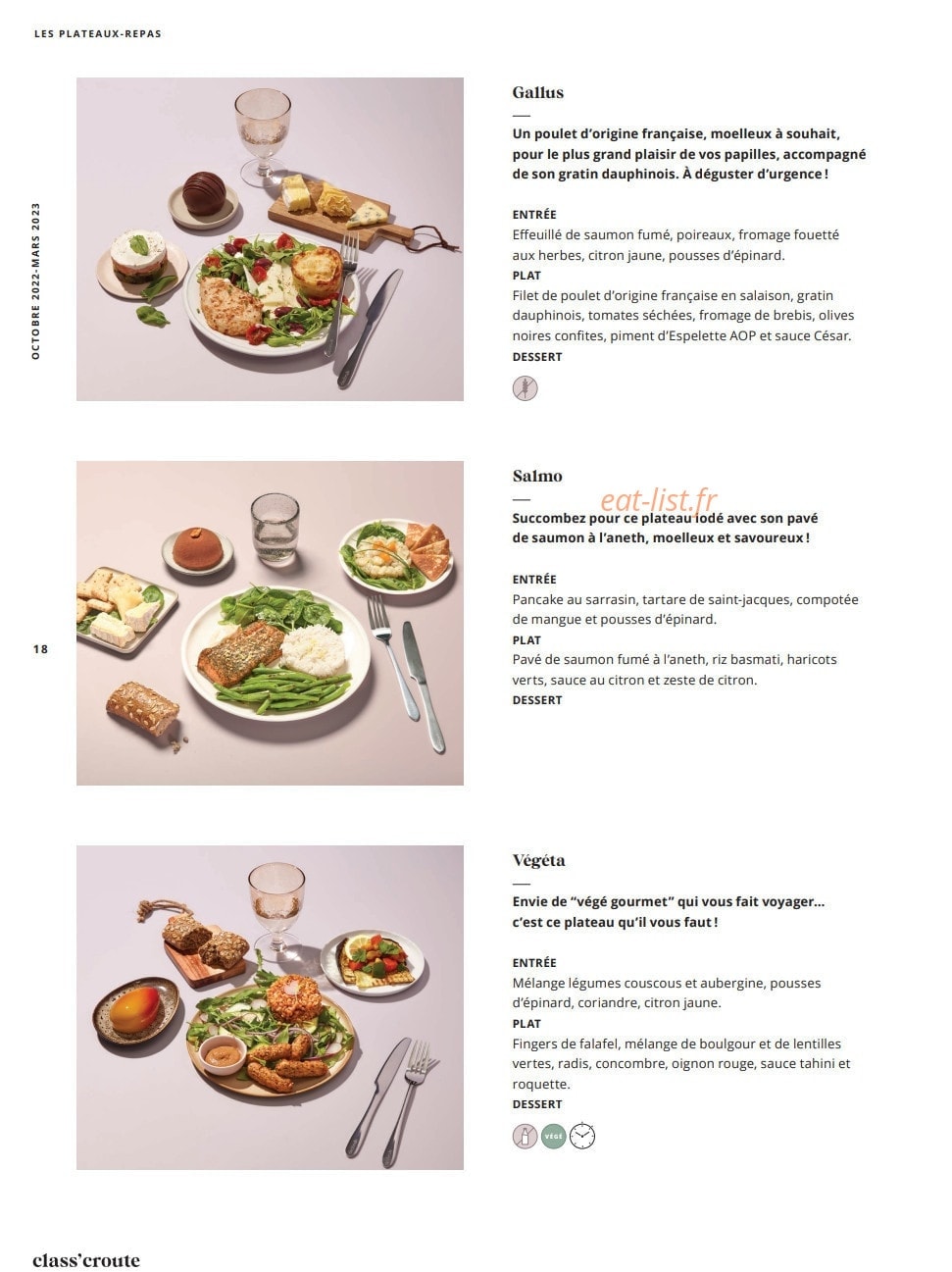 Class'croute — carte page 16