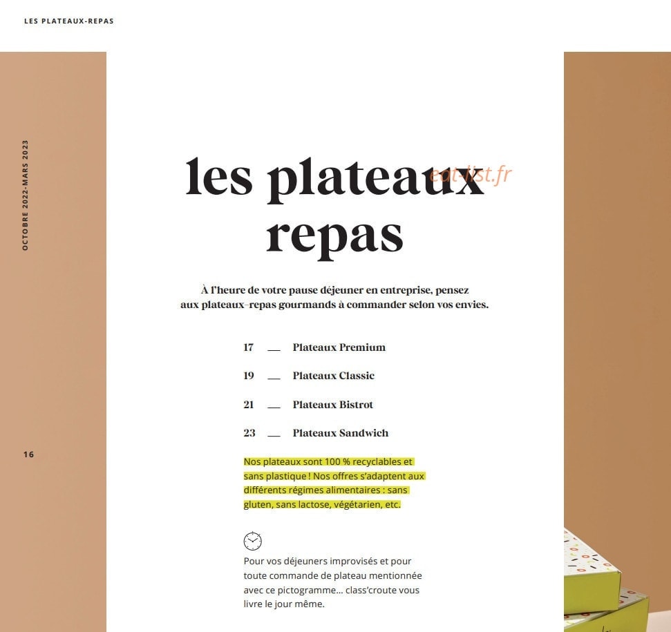 Class'croute — carte page 14