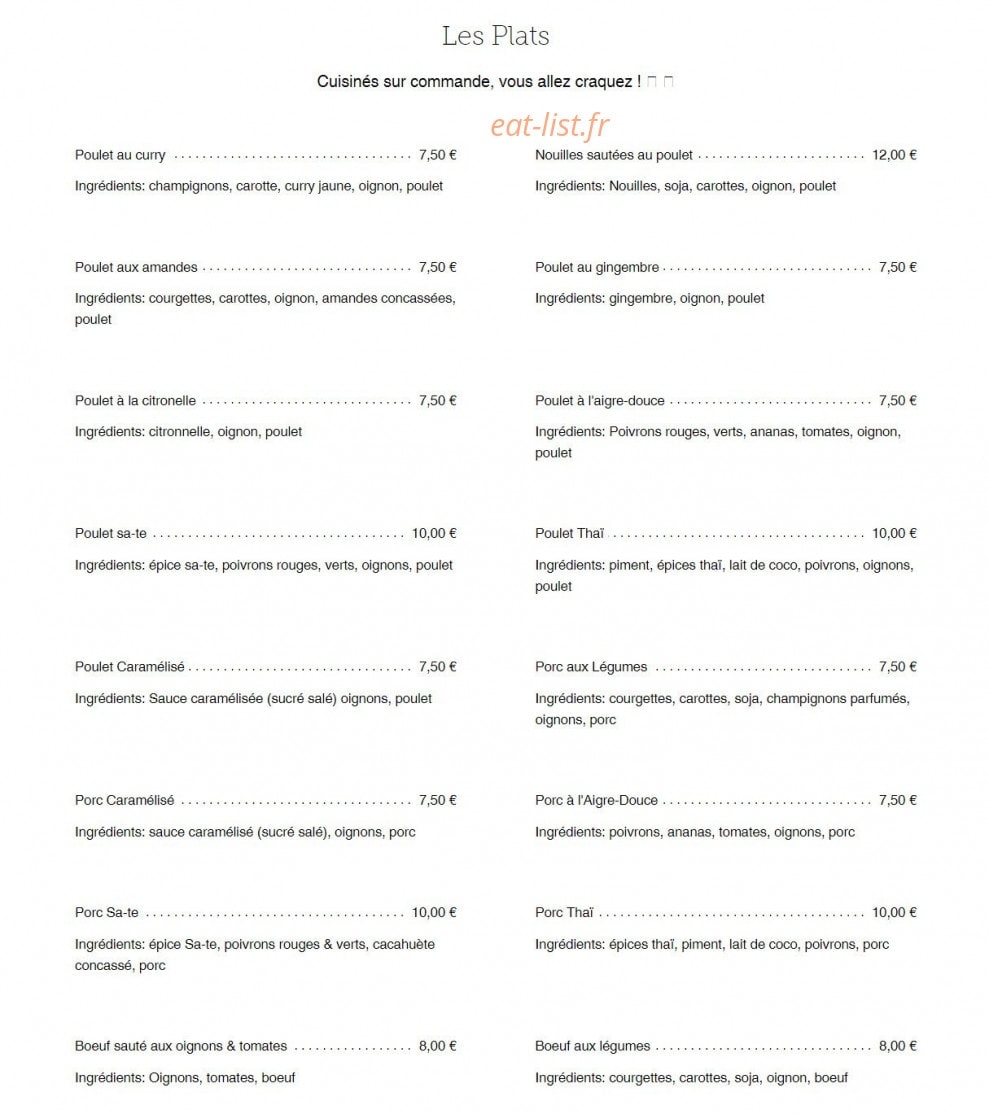 Croq' Nem Le Tai — carte page 2