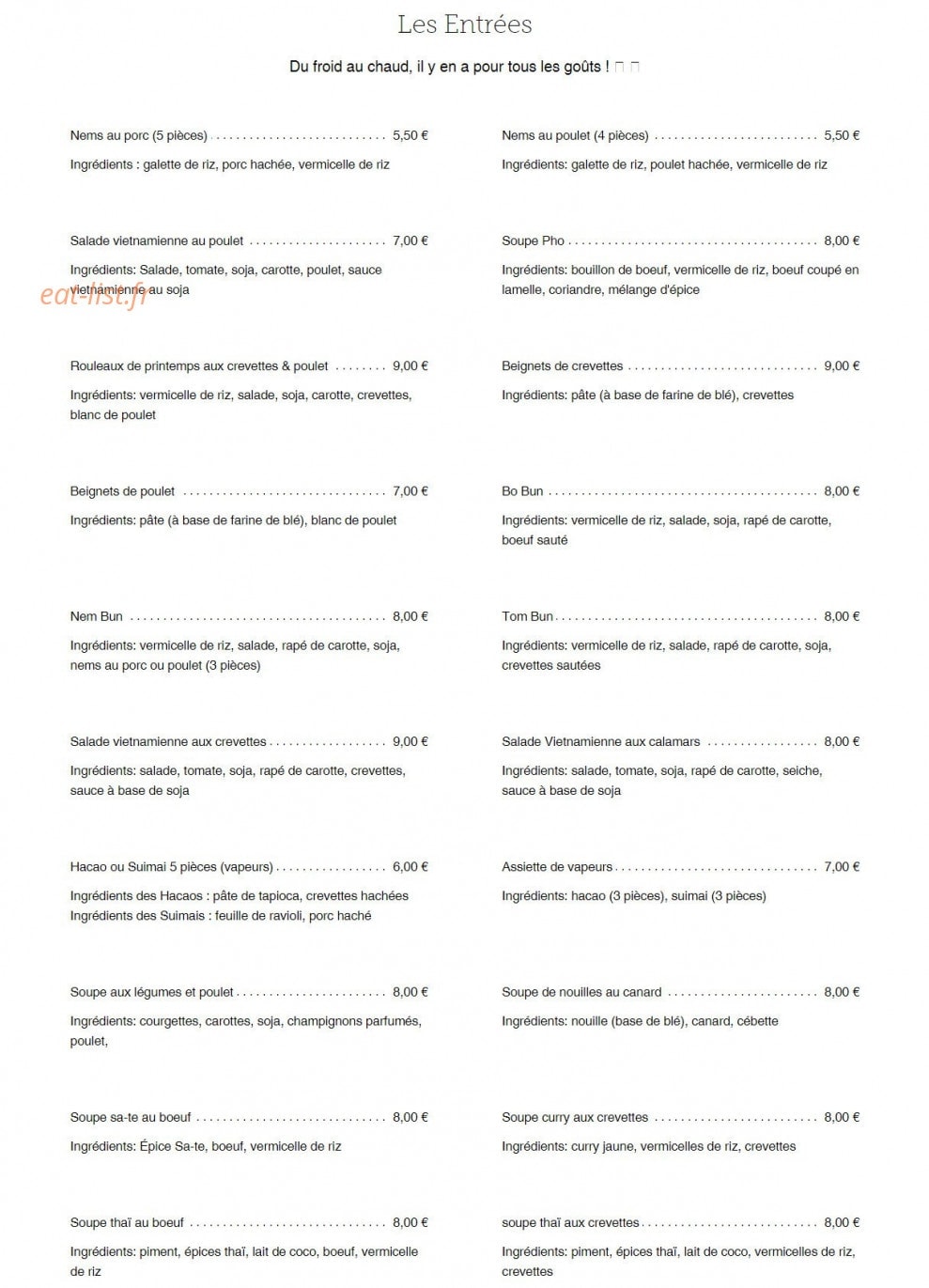 Croq' Nem Le Tai — carte page 1