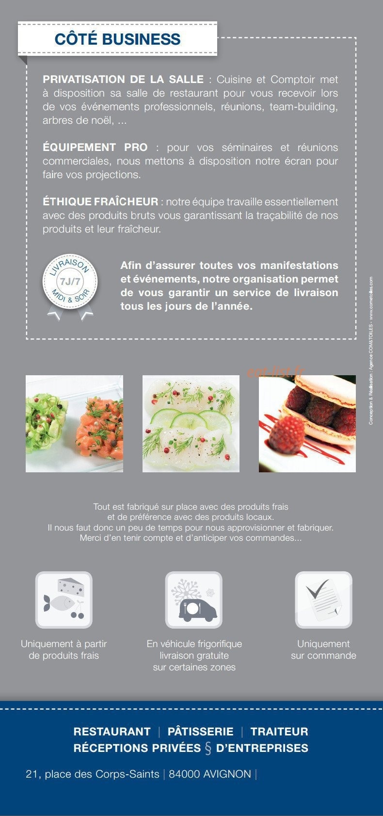 Cuisine § Comptoir — carte page 4