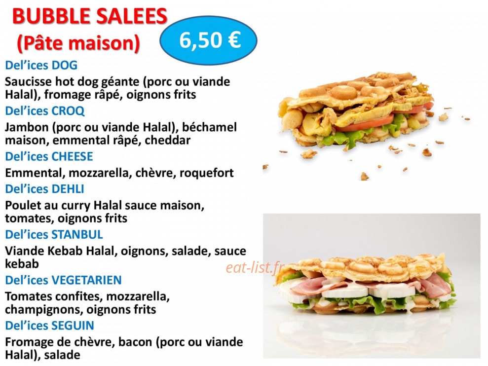 Dél'ices & vous — carte page 2