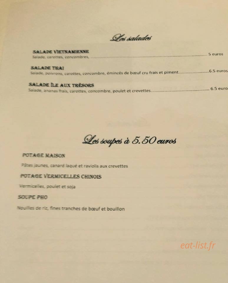 Délices d'Asie — carte page 2