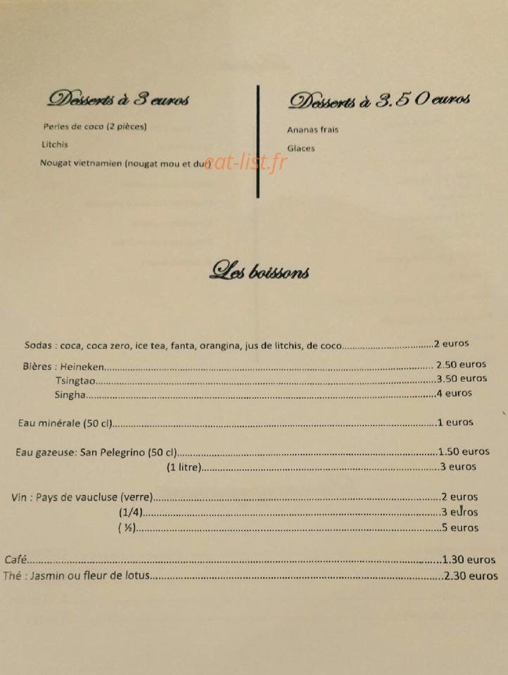 Délices d'Asie — carte page 4