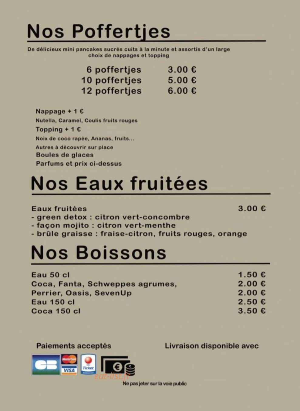 Enjoy food — carte page 3