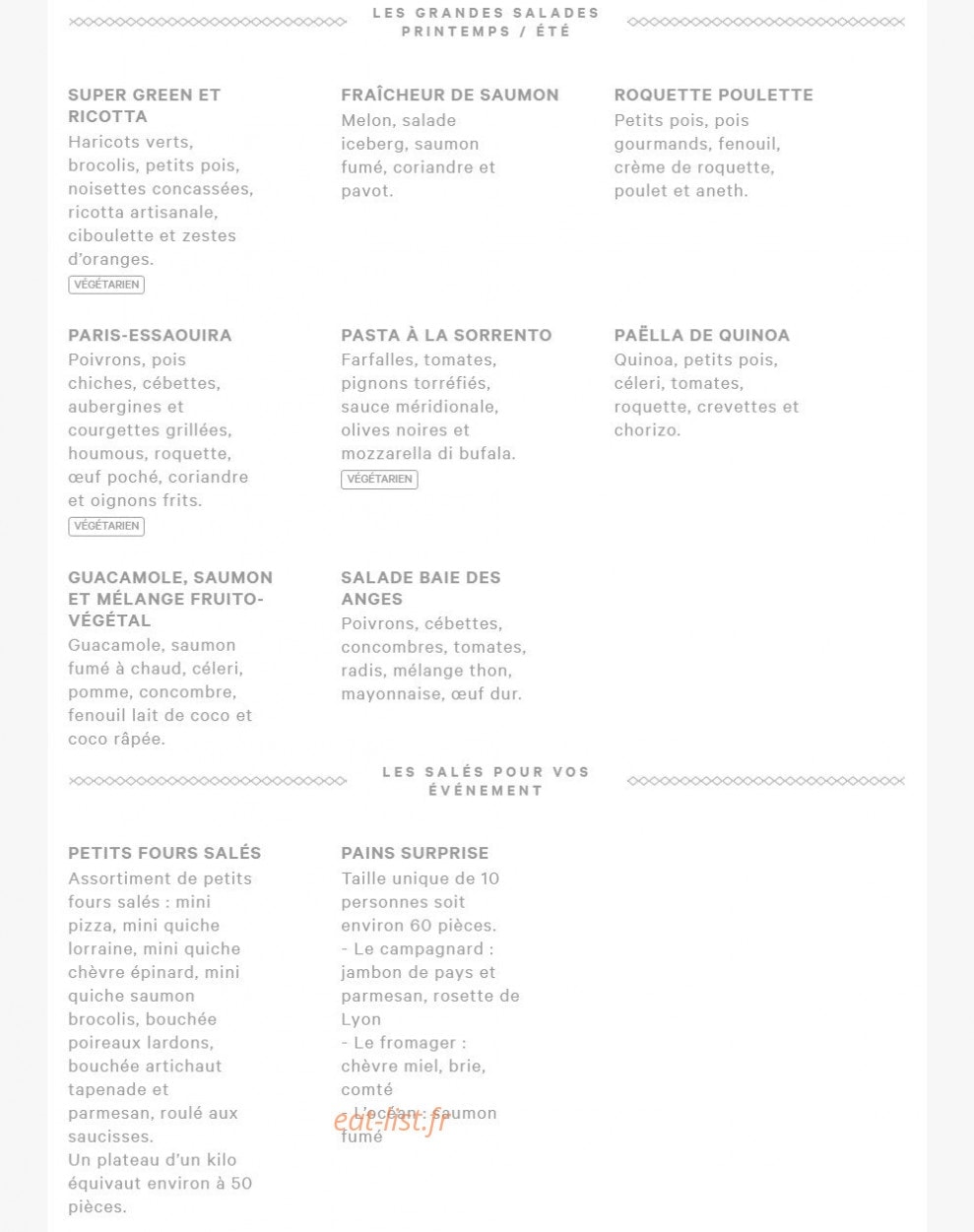 Eric kayser — carte page 3