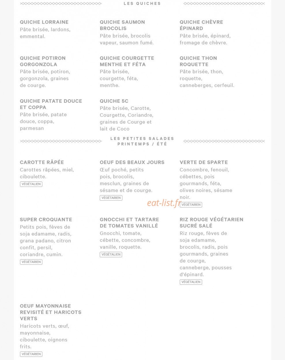 Eric kayser — carte page 2