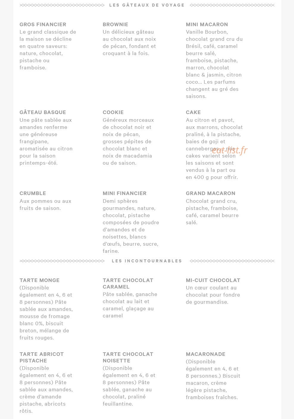 Eric kayser — carte page 7