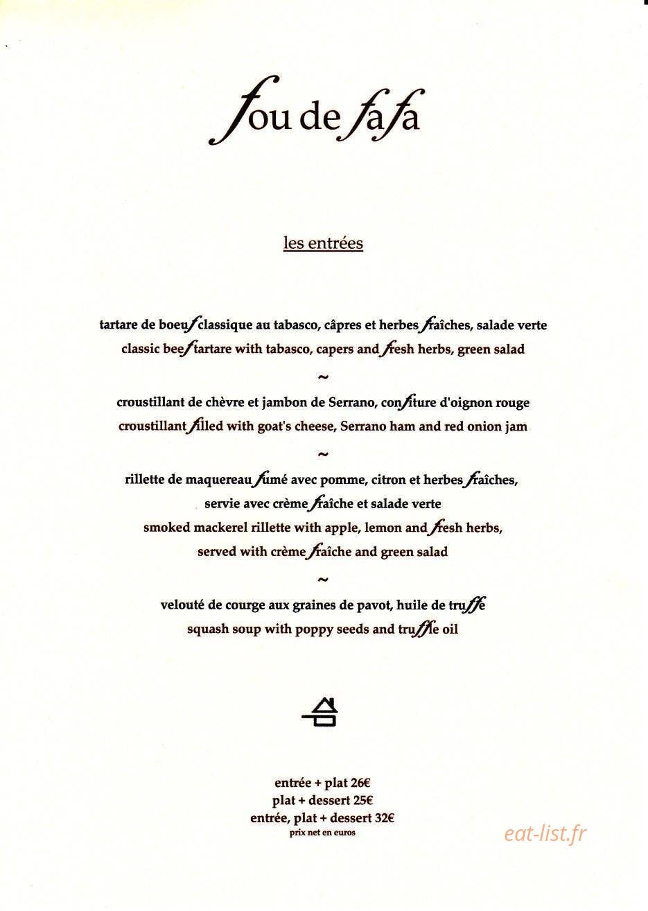 Fou de fafa — carte page 1