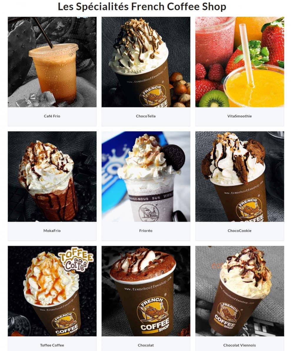 French Coffee — carte page 1