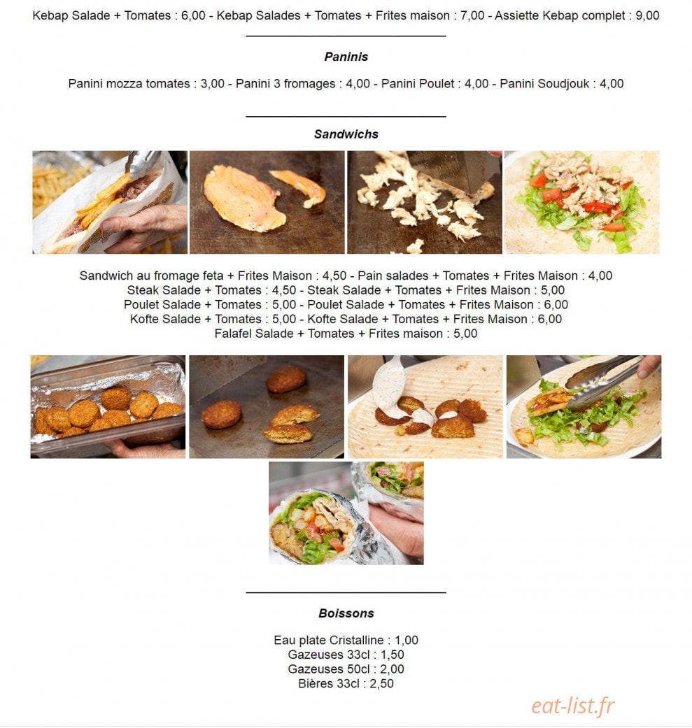 Istanbul Kebap — carte page 1