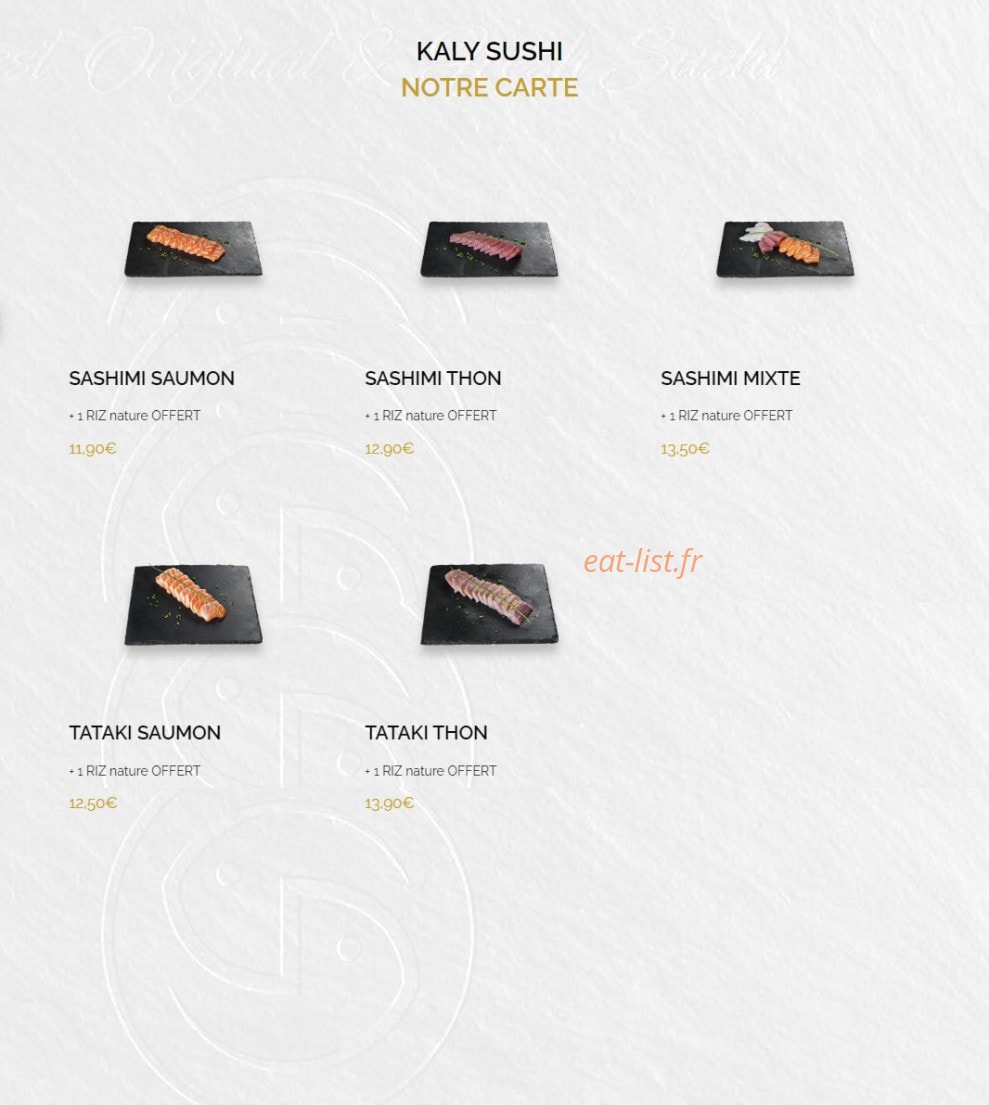 Kaly Sushi — carte page 8