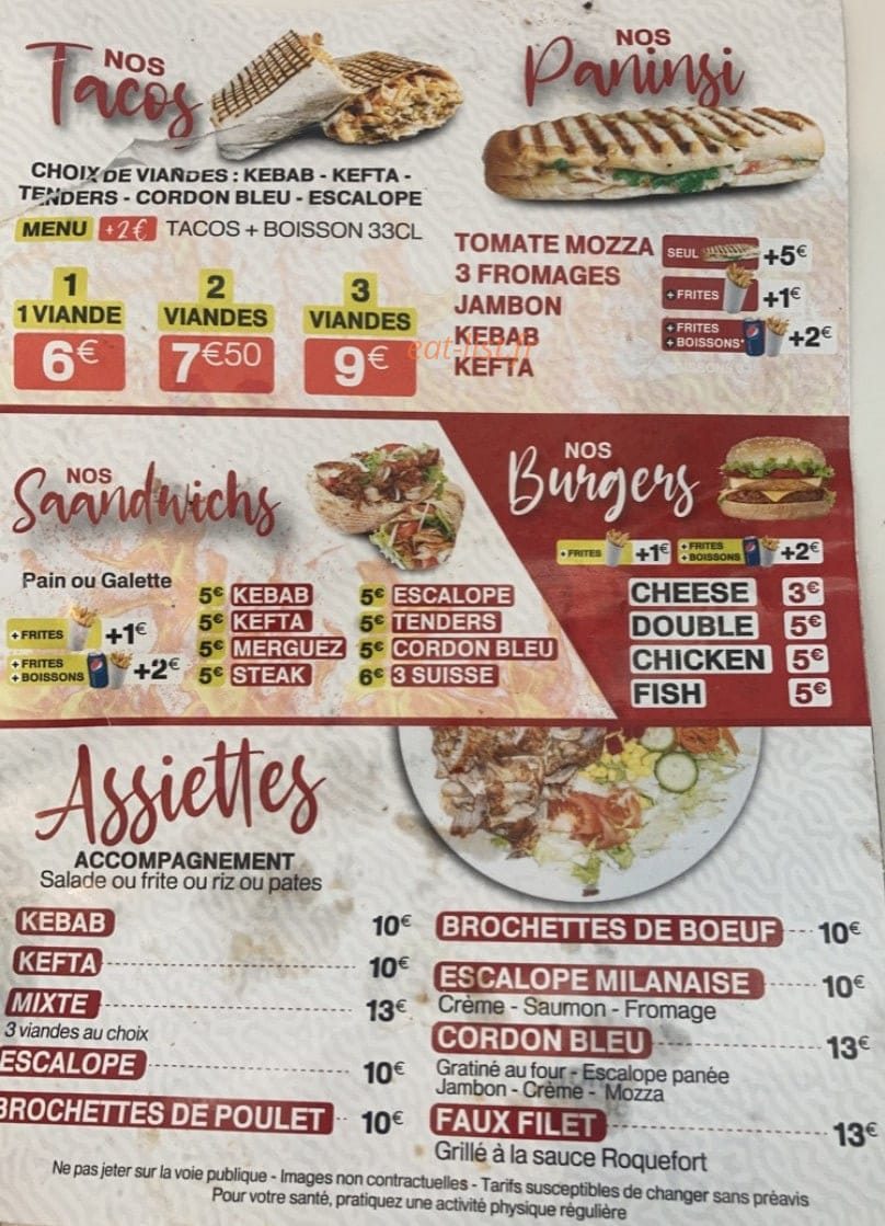 King pizza — carte page 3