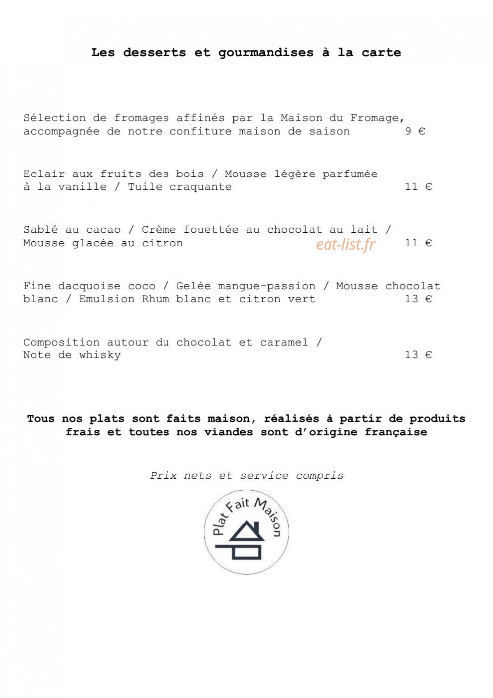 L'Agape — carte page 5