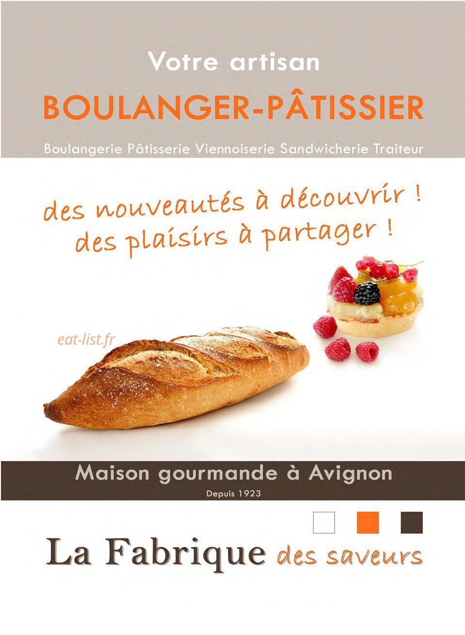 La Fabrique des Saveurs — carte page 1