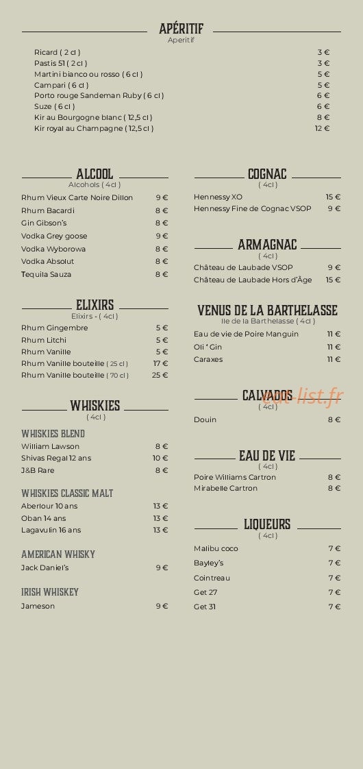Le Batelier Fou — carte page 3