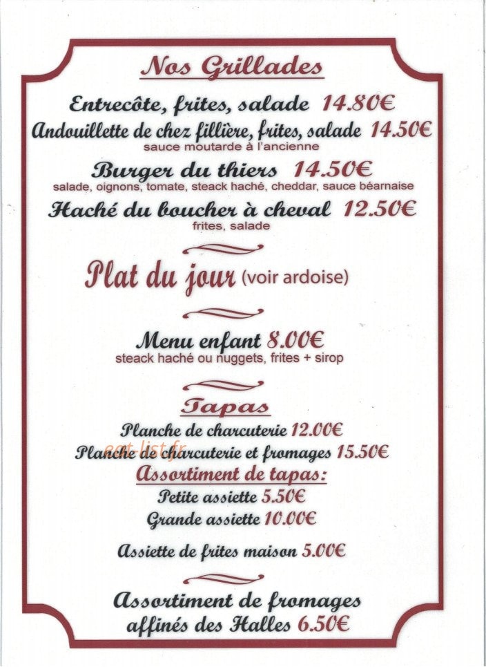 Le café'thiers — carte page 3