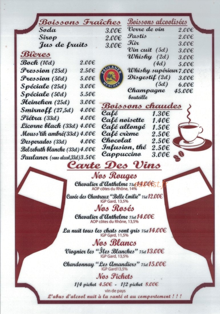 Le café'thiers — carte page 6