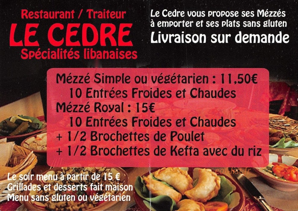 Le Cèdre — carte page 2