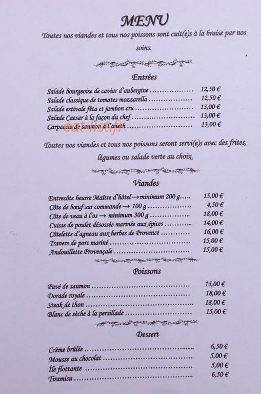 Le chalet by beach club mangrove — carte page 1