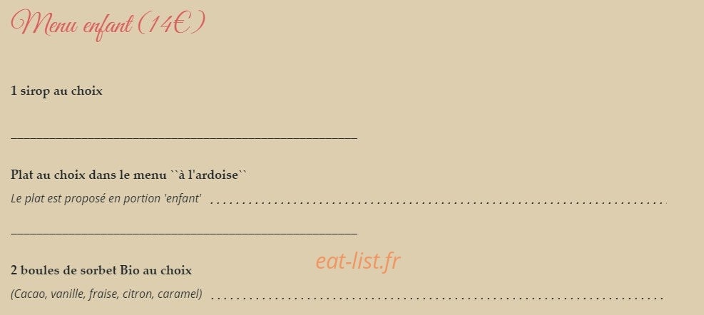 Le goût du jour — carte page 5