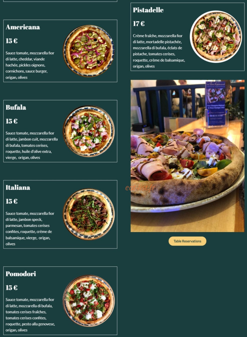 Le Paon Gourmand — carte page 2