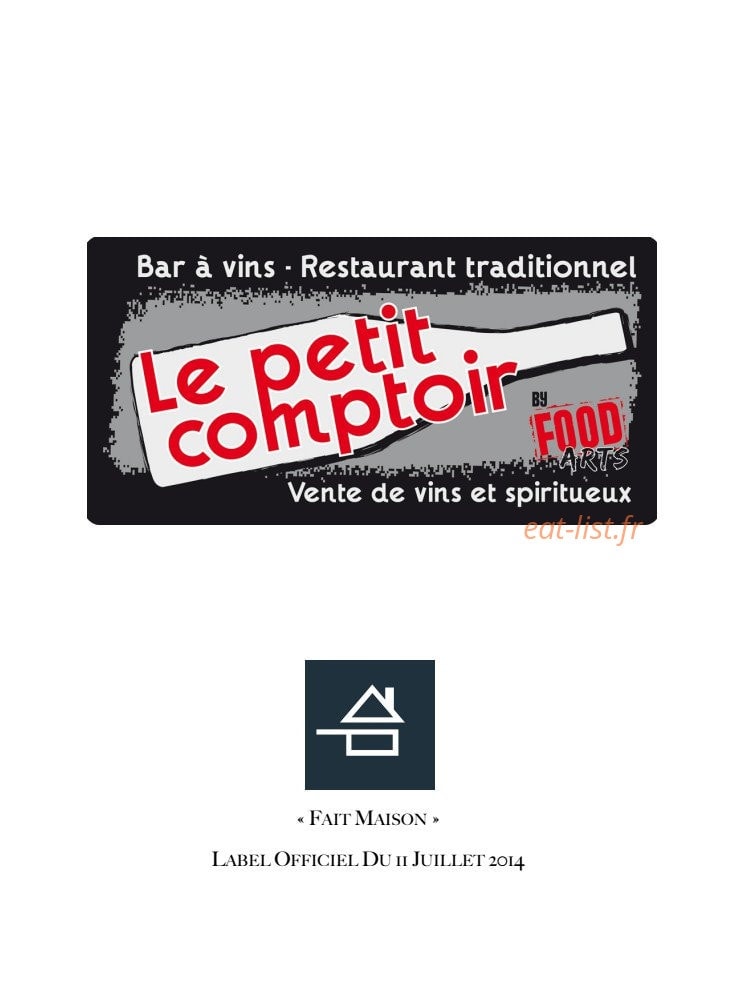 Le petit comptoir — carte page 1