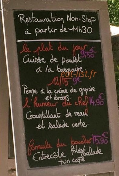 Le Pie Kafe — carte page 1