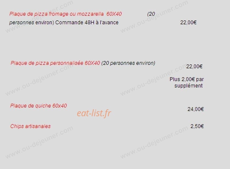 Le Pili restaurant — carte page 3