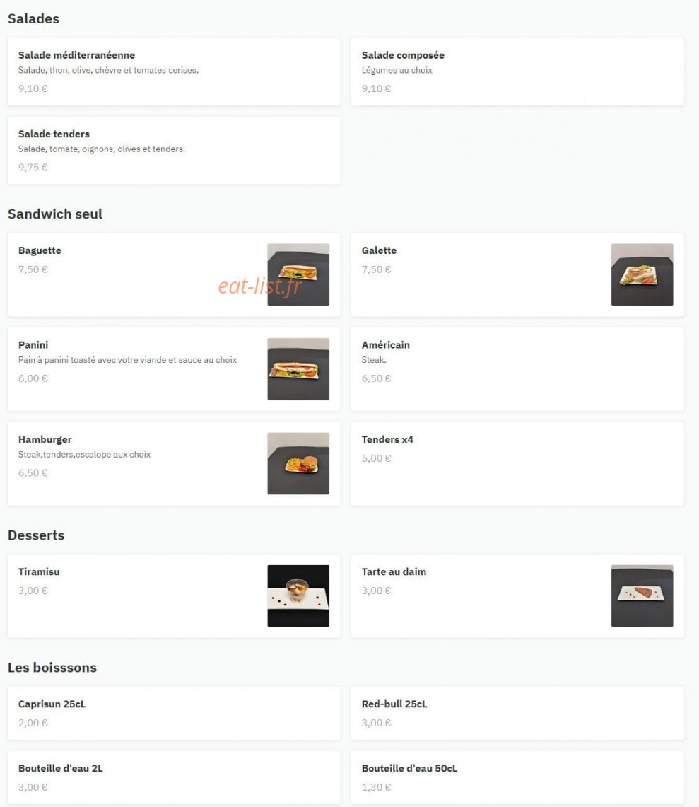 Le Toasty — carte page 2