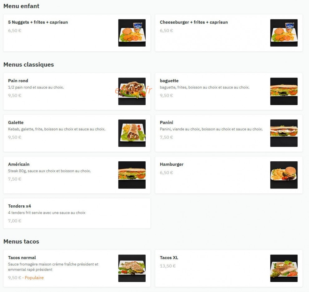 Le Toasty — carte page 1