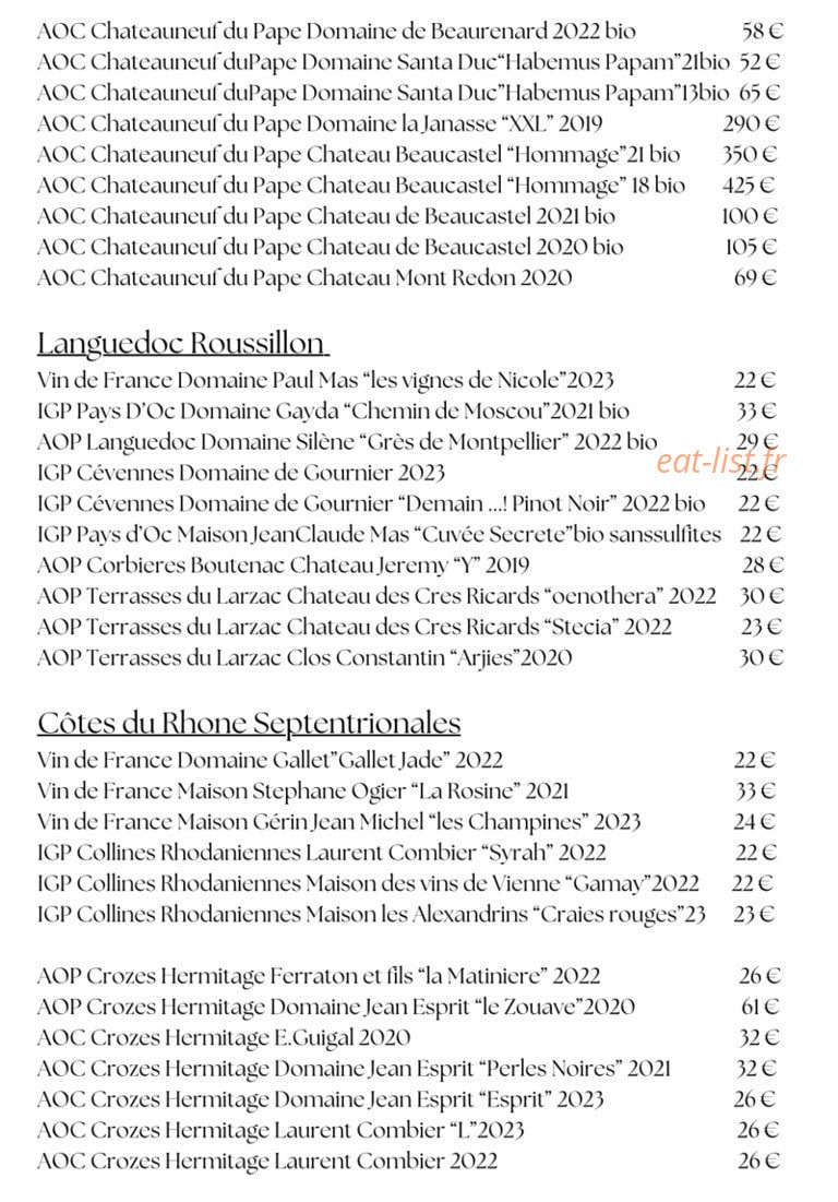 Le trinquet des carmes — carte page 7