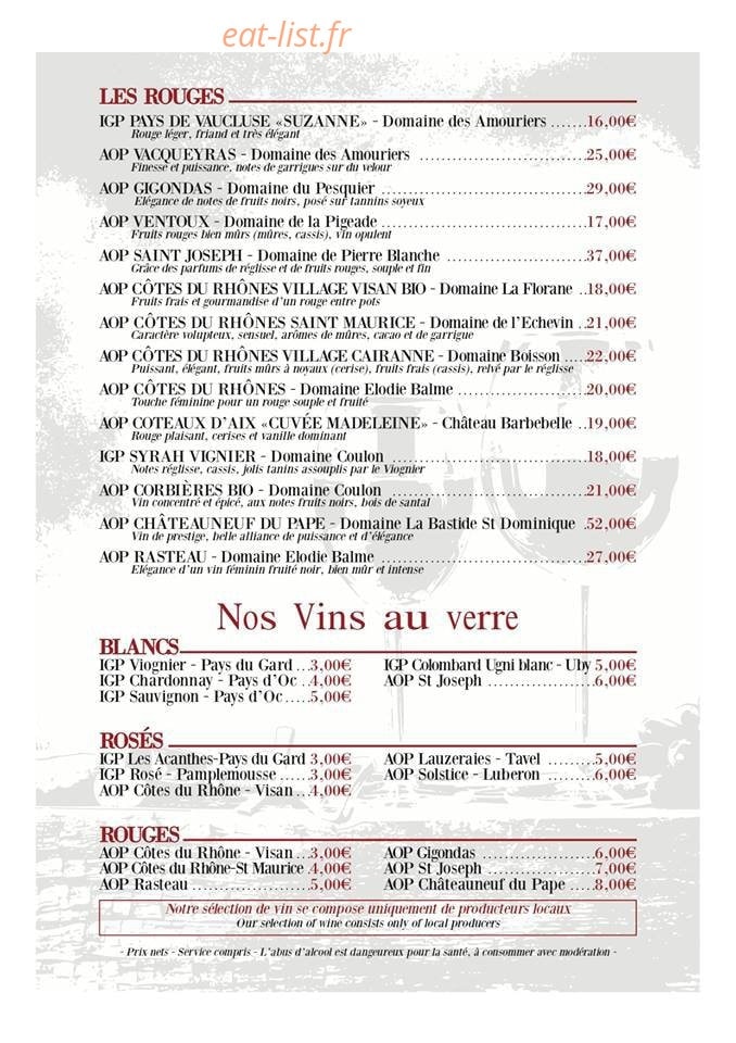 Le Vintage — carte page 6